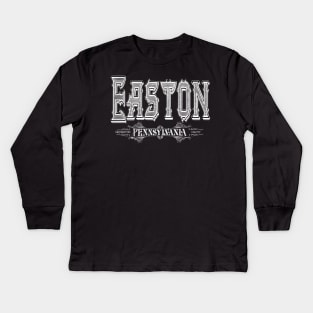 Vintage Easton, PA Kids Long Sleeve T-Shirt